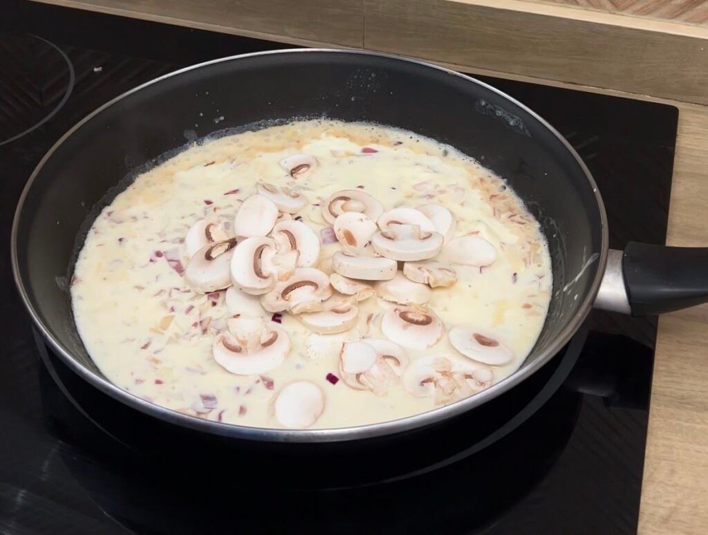 Preparación de pollo cremoso